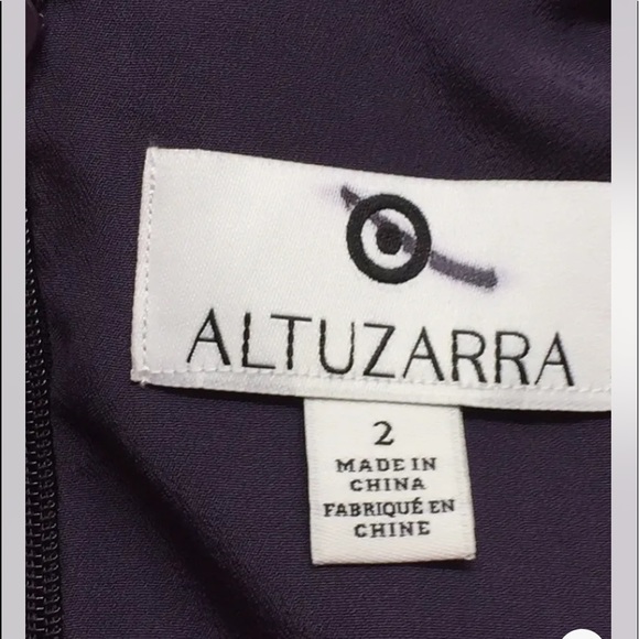 New Altuzzara For Target Women Dress Purple Floral Print LS Sexy Sz 2 V-Neck - Picture 11 of 12